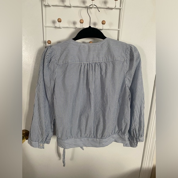 Madewell Striped Wrap Top - Picture 5 of 6